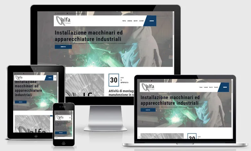 Home page del sito di Alfa Montaggi 