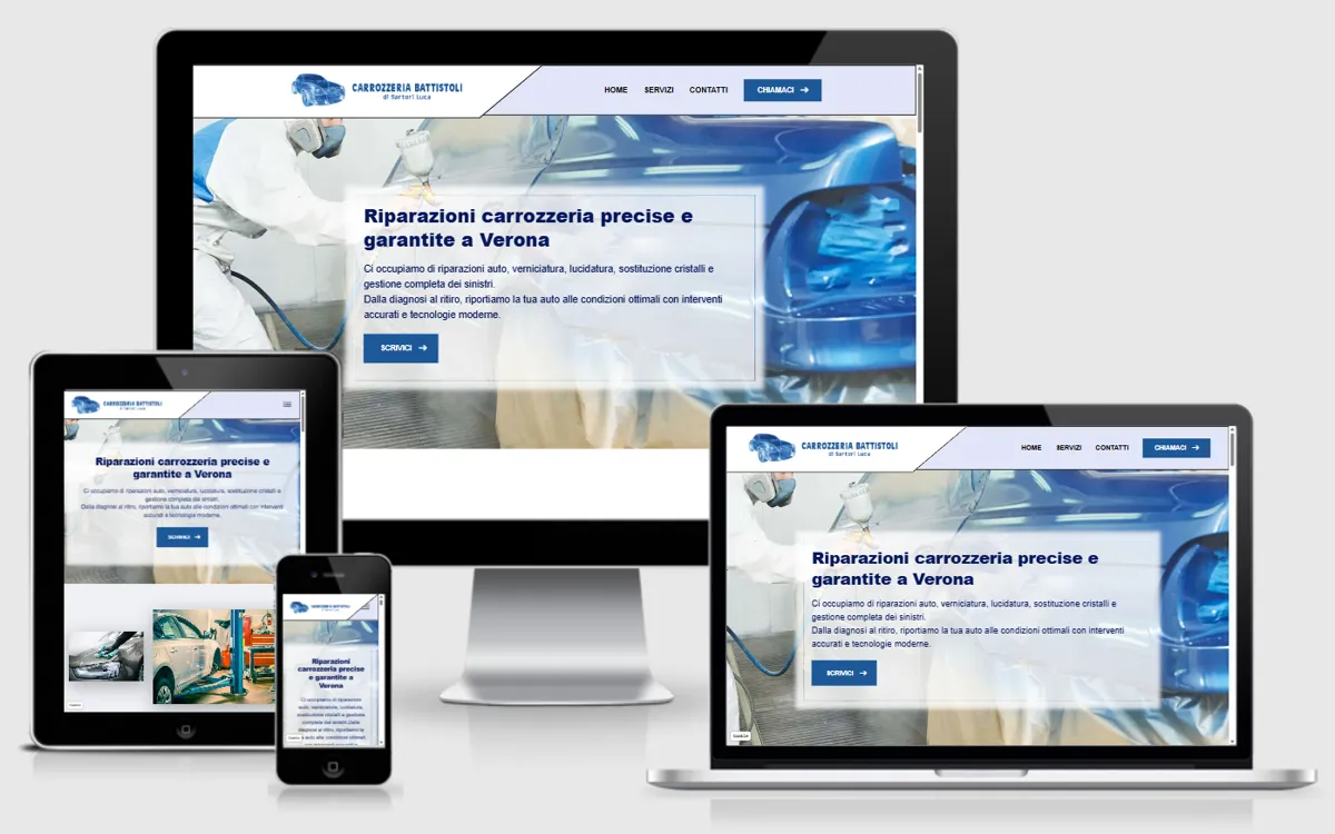 Home page del sito di Carrozzeria Battistoli